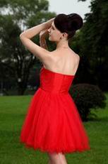 Custom Made Mini Wine Red Bridesmaid Dress For Cheap