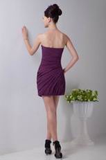 Pretty Strapless Wedding Party Bridesmaid Dress Purple