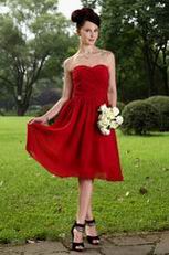 Custom Vintage Wine Red Bridesmaid Wedding Wear