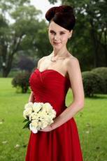 Custom Vintage Wine Red Bridesmaid Wedding Wear