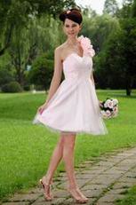 Inexpensive Baby Pink Bridal Party Bridesmaid Wear