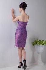 Pleated Sheath Plum Taffeta Junior Bridesmaid Dress Online