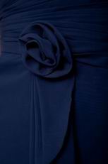 Simple Navy Blue Chiffon Short Bridesmaid Dress Under 100
