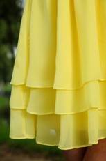 Cute White And Yellow Prom Bridesmaid Dress Under 100