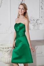 Fresh Green Stain Short Dress For Bridesmaid Under $100