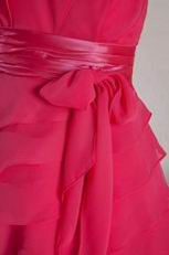 Lovely Layers Skirt Hot Pink Chiffon Bridesmaid Dress