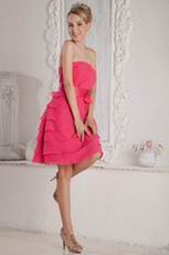 Lovely Layers Skirt Hot Pink Chiffon Bridesmaid Dress