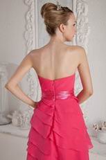 Lovely Layers Skirt Hot Pink Chiffon Bridesmaid Dress