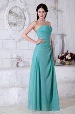 Appliques Empire Long Turquoise Bridesmaid Dresses