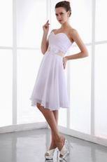 Short White Chiffon Bridesmaid Dress Under 100 Dollars