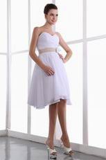 Short White Chiffon Bridesmaid Dress Under 100 Dollars