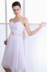 Short White Chiffon Bridesmaid Dress Under 100 Dollars