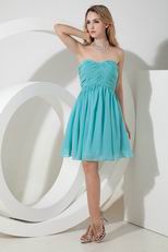 Simple Sweet heart Spring Turquoise Bridesmaid Dress