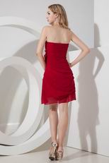 Knee Length Wine Wine Red Pretty Bridesmaid Dress