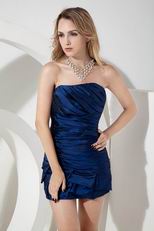 Navy Blue Taffeta Bridesmaid Dress Girls Wear Discount