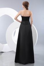 Modest Strapless A-line Skirt Black Girl Bridesmaid Dress