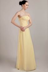 Strapless Daffodil Top Designer Sheath Bridesmaid Dress