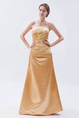 Pretty Floor Length Jasmine Golden Wedding Bridesmaid Dress