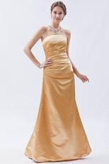 Pretty Floor Length Jasmine Golden Wedding Bridesmaid Dress