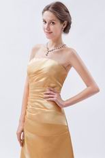 Pretty Floor Length Jasmine Golden Wedding Bridesmaid Dress