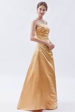 Pretty Floor Length Jasmine Golden Wedding Bridesmaid Dress