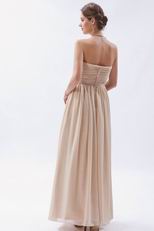 Sweetheart Floor Length Cream Chiffon Dress For Bridesmaid