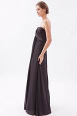 Sweetheart Style Black Chiffon Best Bridesmaid Dress