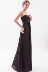 Sweetheart Style Black Chiffon Best Bridesmaid Dress