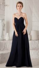 Black Sweetheart Style Floor Length Bridesmaid Dress