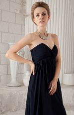 Black Sweetheart Style Floor Length Bridesmaid Dress