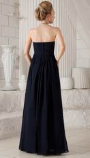 Black Sweetheart Style Floor Length Bridesmaid Dress