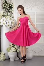 Discount Hot Pink Taffeta Junior Girls Bridesmaid Dress