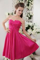 Discount Hot Pink Taffeta Junior Girls Bridesmaid Dress