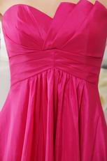 Discount Hot Pink Taffeta Junior Girls Bridesmaid Dress