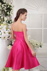 Discount Hot Pink Taffeta Junior Girls Bridesmaid Dress