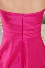 Discount Hot Pink Taffeta Junior Girls Bridesmaid Dress