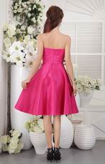 Discount Hot Pink Taffeta Junior Girls Bridesmaid Dress