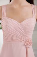 Dress Like Princess Straps Pink Chiffon Bridesmaid Dress