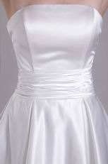 White Bowknot Decorate Wedding Bridesmaid Dress