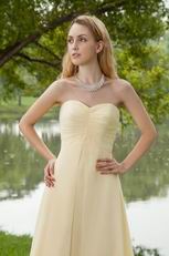 Sweetheart Champagne Chiffon Bridesmaid Dress Cheap