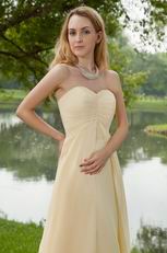 Sweetheart Champagne Chiffon Bridesmaid Dress Cheap