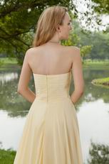 Sweetheart Champagne Chiffon Bridesmaid Dress Cheap