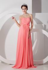 Hand Made Flowers Watermelon 2014 Wedding Bridesmaid Dress