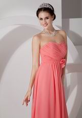 Hand Made Flowers Watermelon 2014 Wedding Bridesmaid Dress