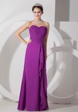 Pretty Purple Chiffon Dress For 2014 JR Bridesmaid