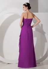 Pretty Purple Chiffon Dress For 2014 JR Bridesmaid