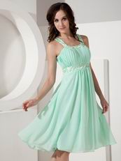 Pretty Apple Green Chiffon Junior Bridesmaid Dresses Cheap