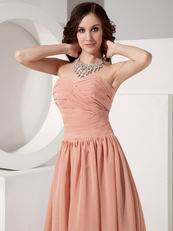 Simple Top Designer Bridal Bridesmaid Dress In Light Blush Orange Amazon Style