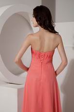 Watermelon Corset Back Bridesmaid Dress For Wedding Party