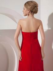 Wine Red Strapless Junior Gown For Bridesmaid Wear